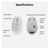 Hình ảnh thumbnail 5 của Chuột Không Dây HYPER HyperSpace Silent (Artic White - Mới, Full box, Chính hãng)