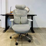 Hình ảnh thumbnail 5 của Ghế Công Thái Học Manson Iris V2 (Có Gác chân - White - Grey - Mới, Full box, Chính hãng)