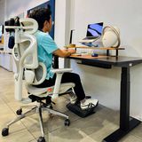 Hình ảnh thumbnail 8 của Ghế Công Thái Học Manson Iris V2 (Có Gác chân - White - Grey - Mới, Full box, Chính hãng)