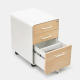 Hình ảnh thumbnail 4 của Hộc tủ tài liệu 3 ngăn The Leaf Plus (3 Ngăn - White - Oak - Mới, Full box, Chính hãng) (NDFC24LEAP02)