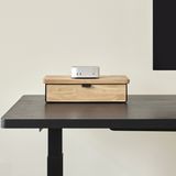 Hình ảnh thumbnail 1 của Kệ màn hình ngăn kéo Aura - By NiceDesign (Size M-1 ngăn kéo - Black - Natural Rubber - Mới, Full box, Chính hãng)