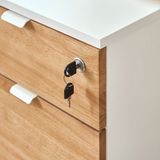 Hình ảnh thumbnail 4 của Hộc tủ tài liệu 2 ngăn Alexa - By NiceDesign (2 ngăn - White - Rubber - Mới, Sealed, Chính hãng) (NDFC25ALEX02)