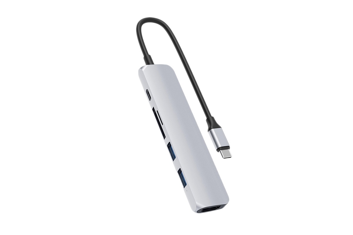 Hình ảnh 1 của Cổng chuyển USB-C HyperDrive BAR 6 in 1 (Silver - Mới, Full box, Chính hãng) (HD22E-SILVER)