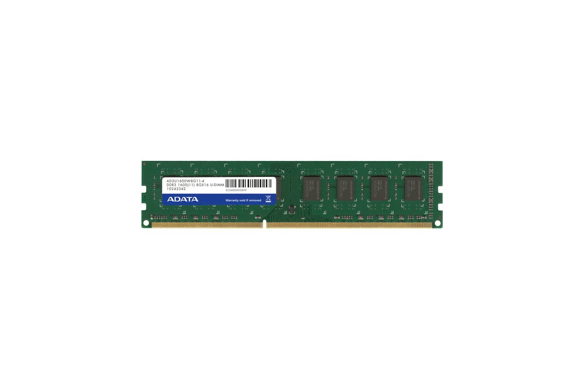 Hình ảnh 1 của Ram Desktop ADATA 8GB DDR3 1600Mhz (Green - Used, Nhập khẩu)