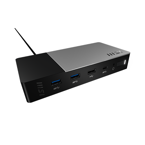 Hình ảnh 2 của MSI Docking Station gen 2- Hub mở rộng kết nối (Đen - Mới, Full box, Chính hãng) (1P151E-004)