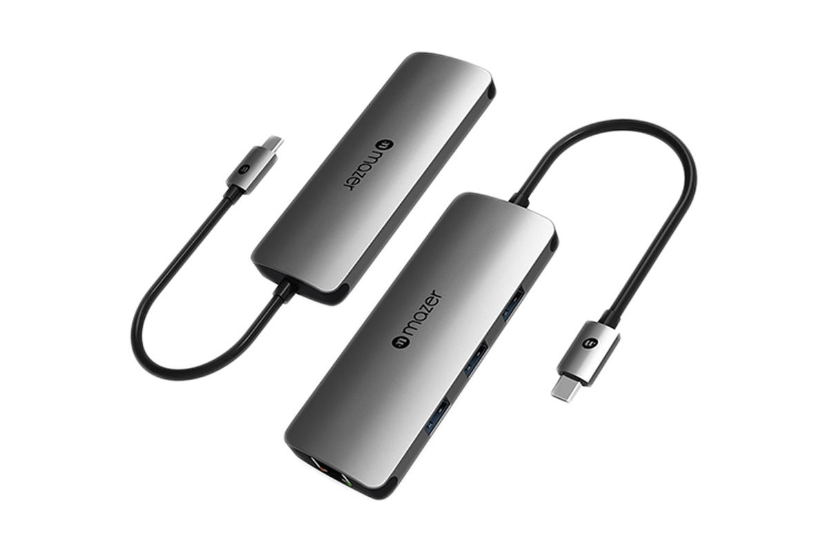 Hình ảnh 2 của Cổng chuyển đổi Mazer C to USB+LAN (Xám - Mới, Full box, Chính hãng) (M-UC2MULTI302-GY)