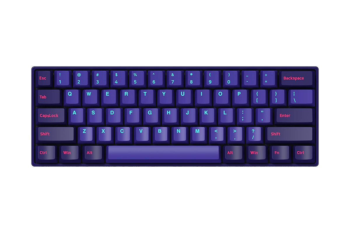 Hình ảnh 2 của Bàn phím cơ Akko 3061S Neon RGB (Xanh tím - Mới, Full box, Chính hãng)