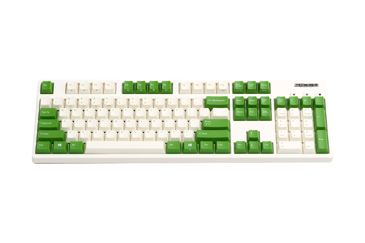 Hình ảnh 2 của Bàn phím cơ Filco Majestouch Convertible 2 Matcha Fullsize (Trắng ngà + Xanh - Mới, Full box, Chính hãng) (FKBC104M/EWG2)