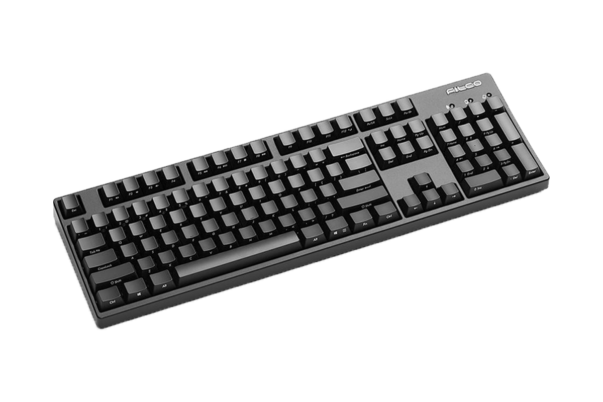 Hình ảnh 1 của Bàn phím cơ Filco Majestouch Convertible 3 Ninja Fullsize (Cherry MX Silent - Black - Mới, Full box, Chính hãng) (FKBC104M/EFB2)