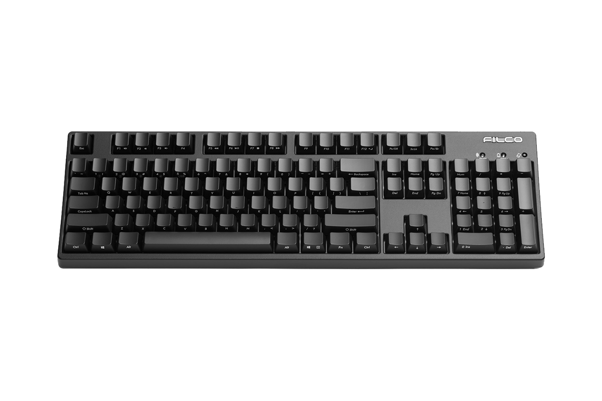 Hình ảnh 2 của Bàn phím cơ Filco Majestouch Convertible 3 Ninja Fullsize (Cherry MX Silent - Black - Mới, Full box, Chính hãng) (FKBC104M/EFB2)