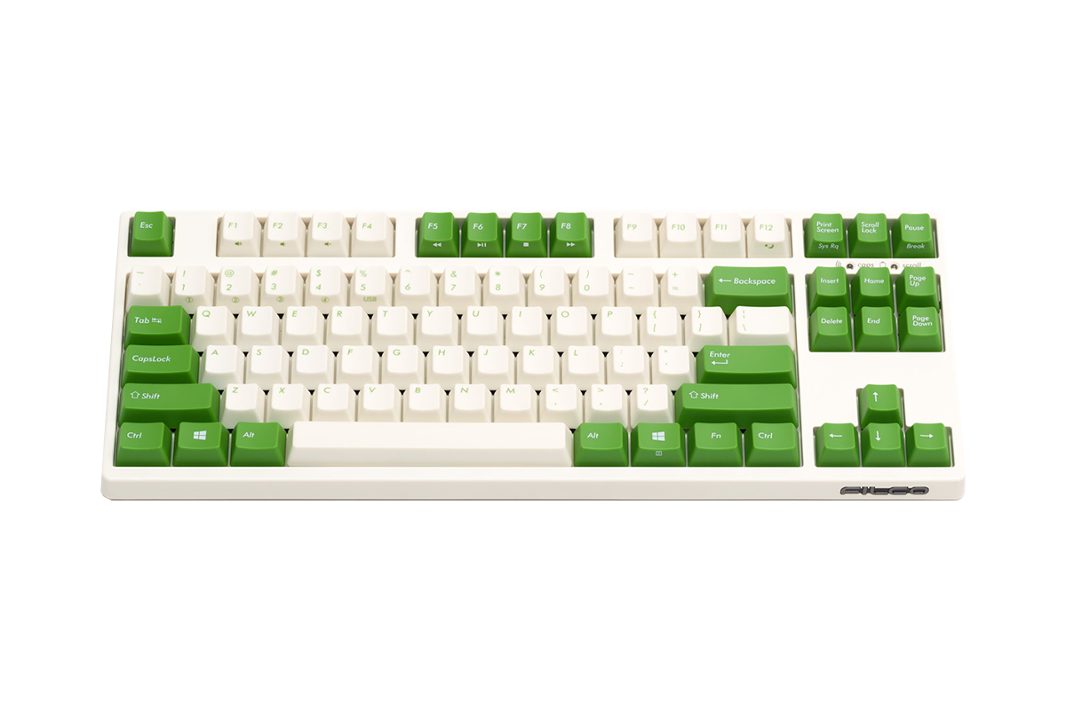 Hình ảnh 2 của Bàn phím cơ Filco Majestouch Convertible 2 Matcha Tenkeyless (Trắng ngà + Xanh - Mới, Full box, Chính hãng) (FKBC87M/EWG2)