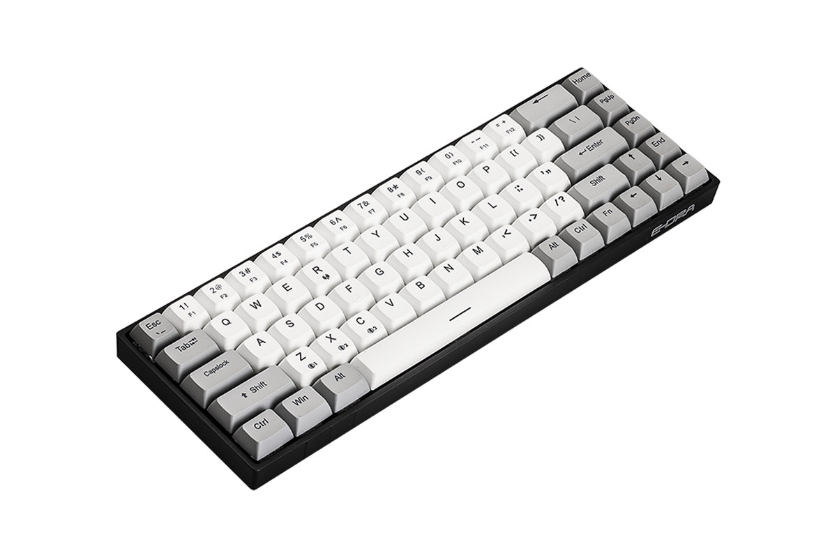 Hình ảnh 2 của Bàn phím cơ không dây E-DRA EK368W (Đen + Keycap trắng/xám - Mới, Full box, Chính hãng)