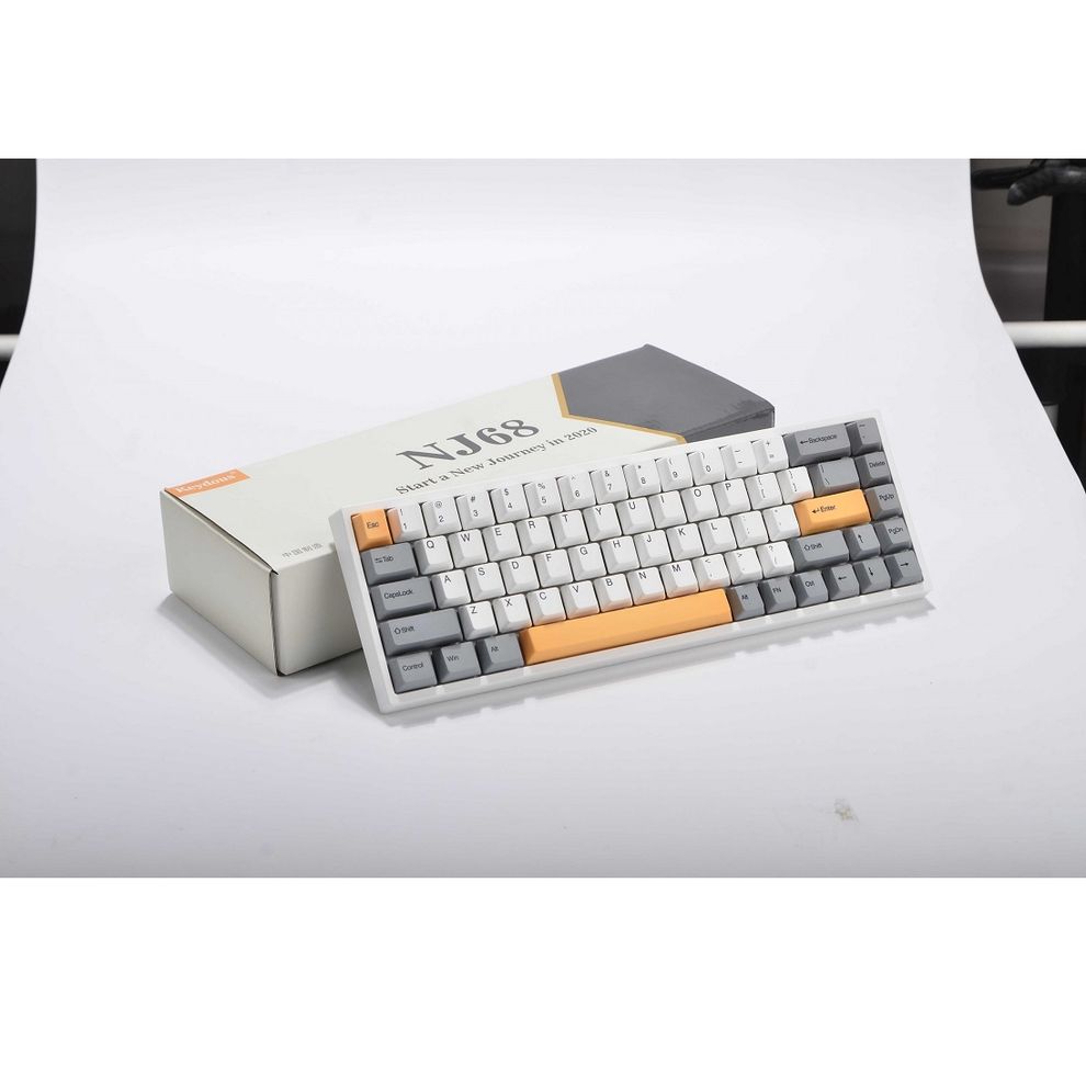 Hình ảnh 2 của Bàn phím cơ Keydous NJ68 MAX - AP Version (Trắng Xám - Mới, Full box, Chính hãng) (KeydousNJ68)