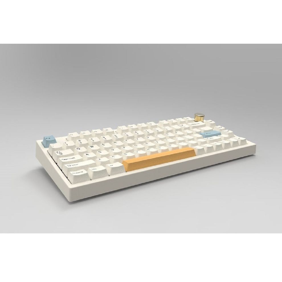 Hình ảnh 3 của Bàn phím cơ keydous NJ80 AP - Case White (Plate Thép - Kailh box red switch - White - Mới, Full box, Chính hãng)