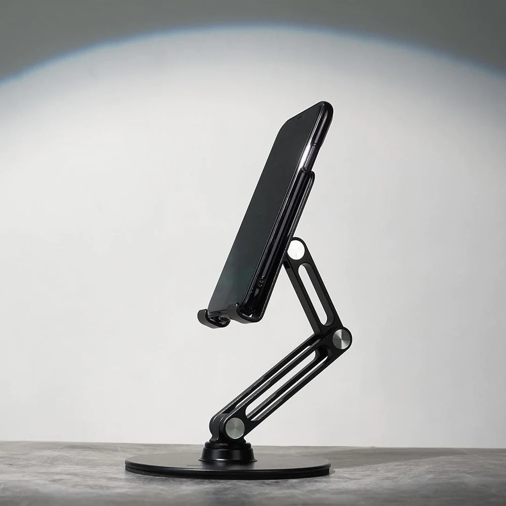 Hình ảnh 2 của Giá đỡ điện thoại/tablet đế xoay 360 độ HyperWork T3 (Black - Mới, Full box, Chính hãng)