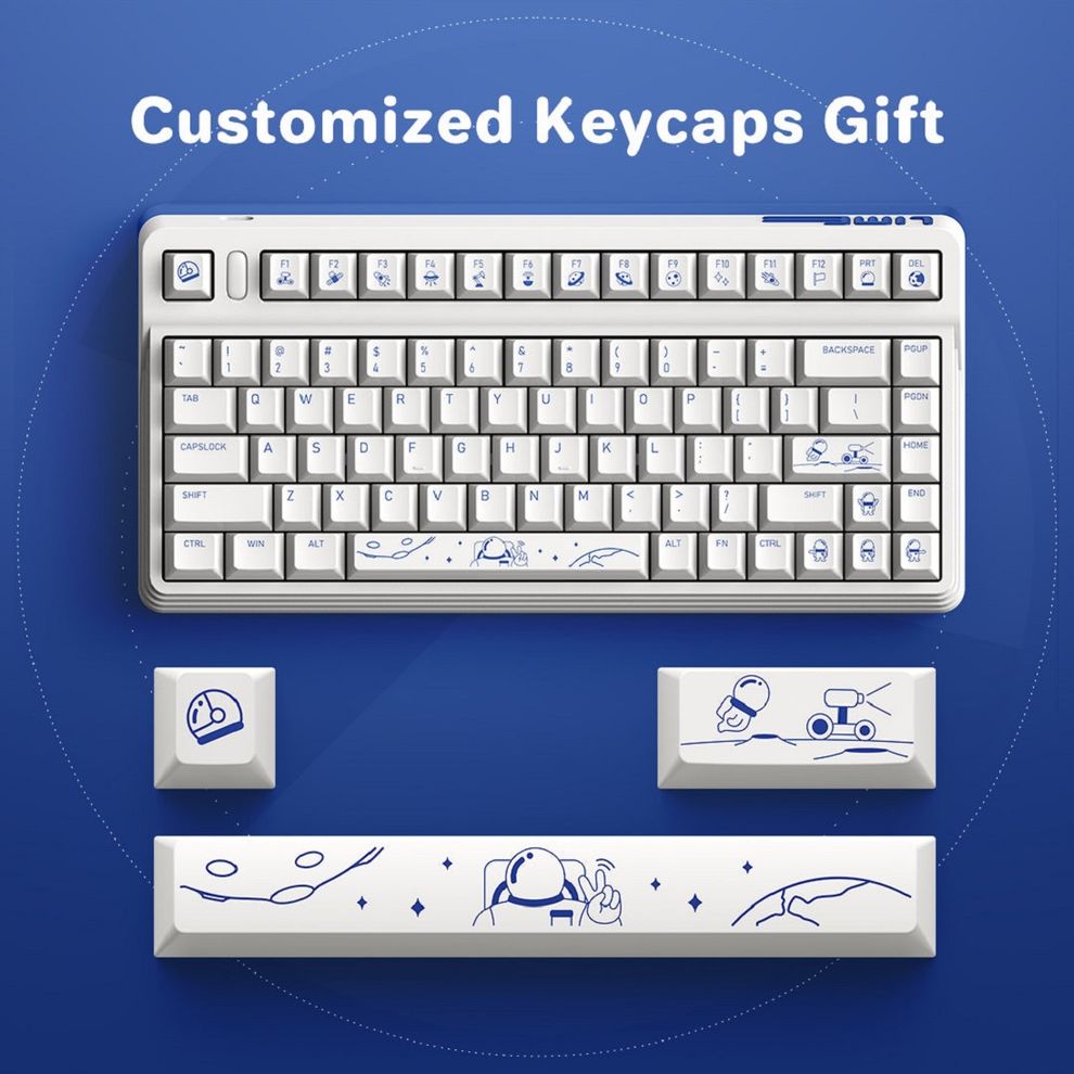 Hình ảnh 4 của Bàn phím cơ IQUNIX L80 Cosmic Traveller (Cherry MX Red Switch - Ionic White - Mới, Full box, Chính hãng)