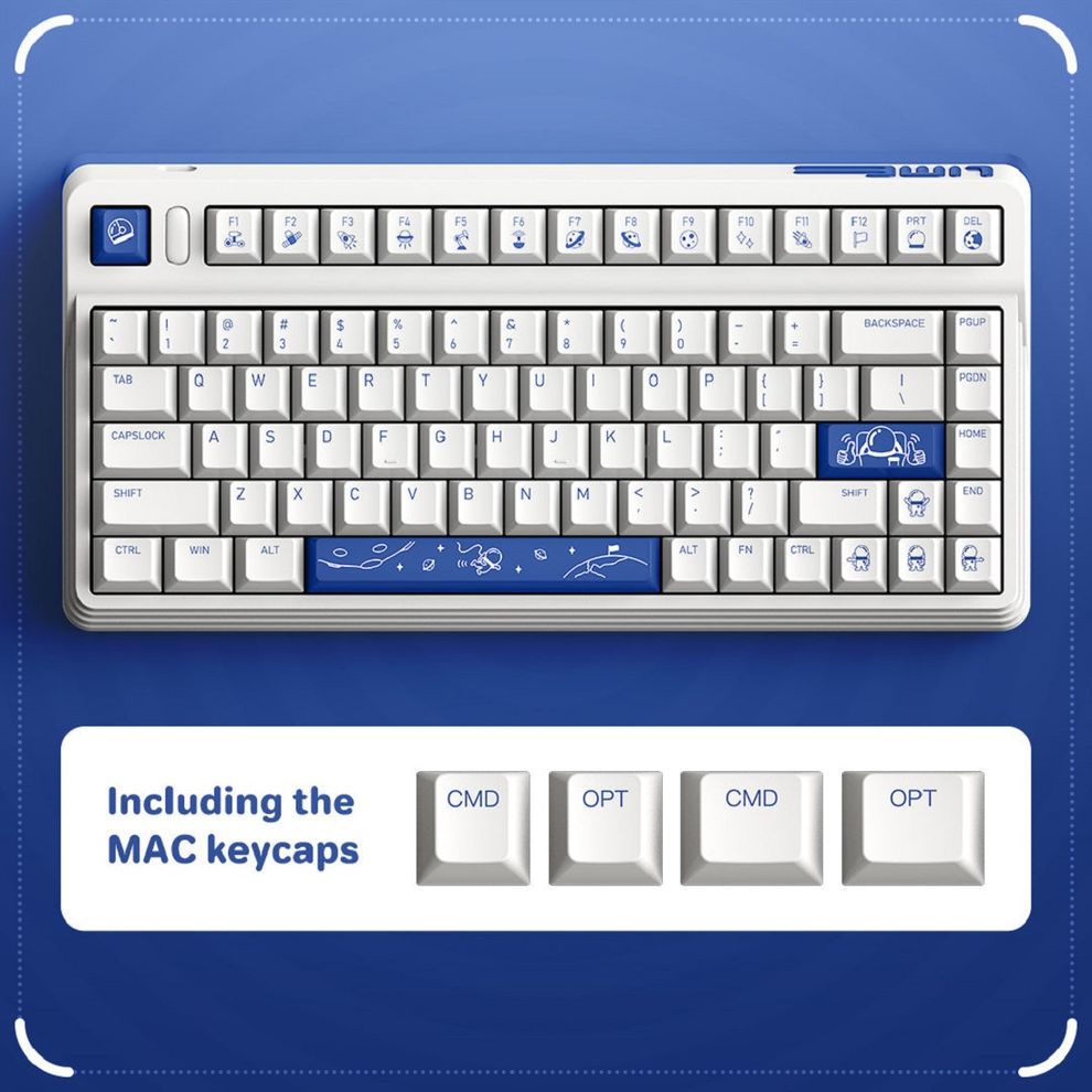 Hình ảnh 7 của Bàn phím cơ IQUNIX L80 Cosmic Traveller (Cherry MX Red Switch - Ionic White - Mới, Full box, Chính hãng)