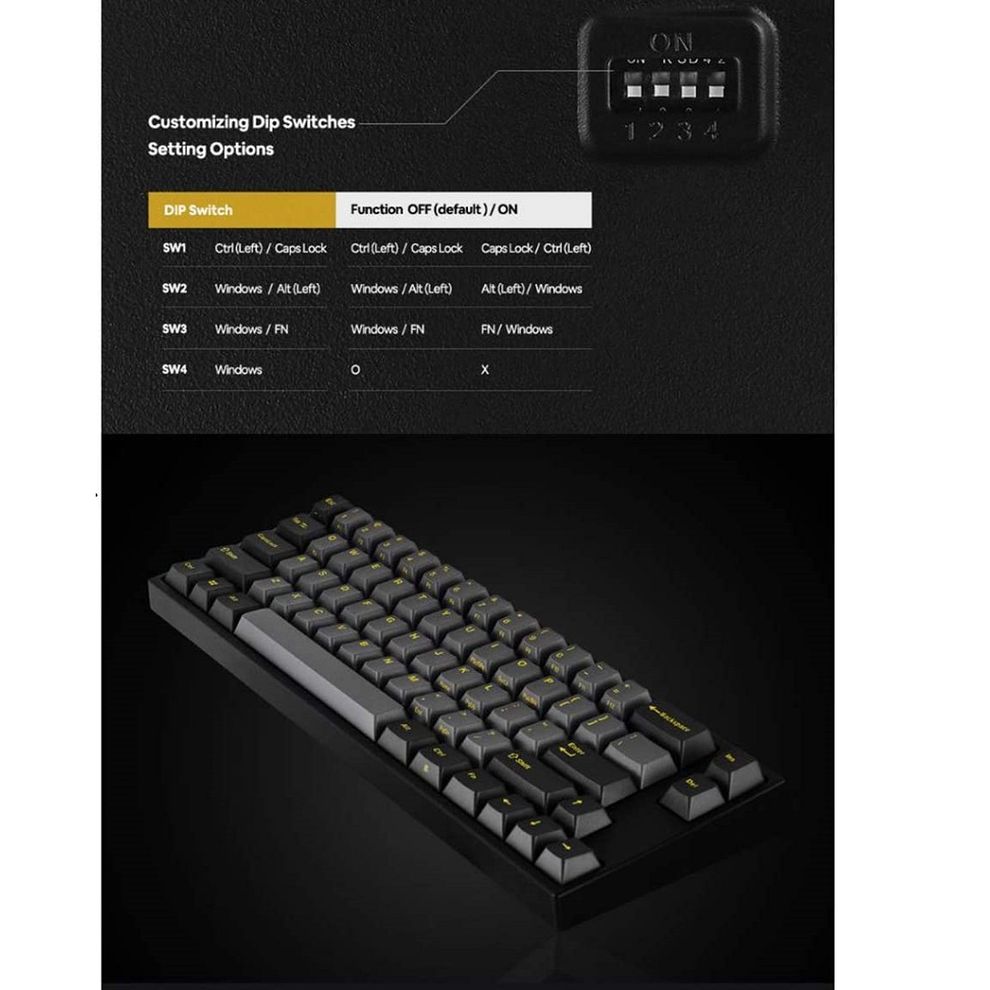 Hình ảnh 4 của Bàn phím cơ không dây Leopold FC660M BT Ash Yellow (Cloud Grey - Mới, Full box, Chính hãng)