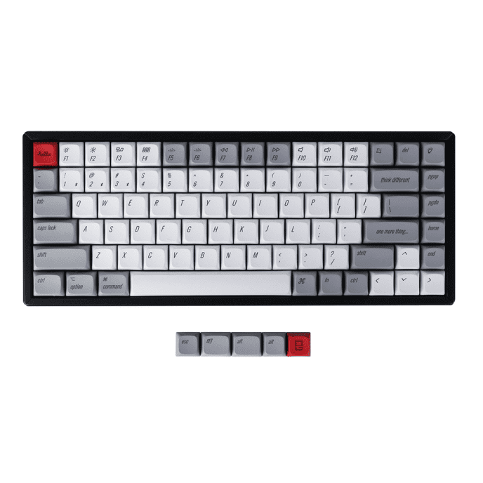 Hình ảnh 1 của Keycap Keychron - XDA Profile Retro - PBT (Trắng - Xám - Mới, Full box, Chính hãng)