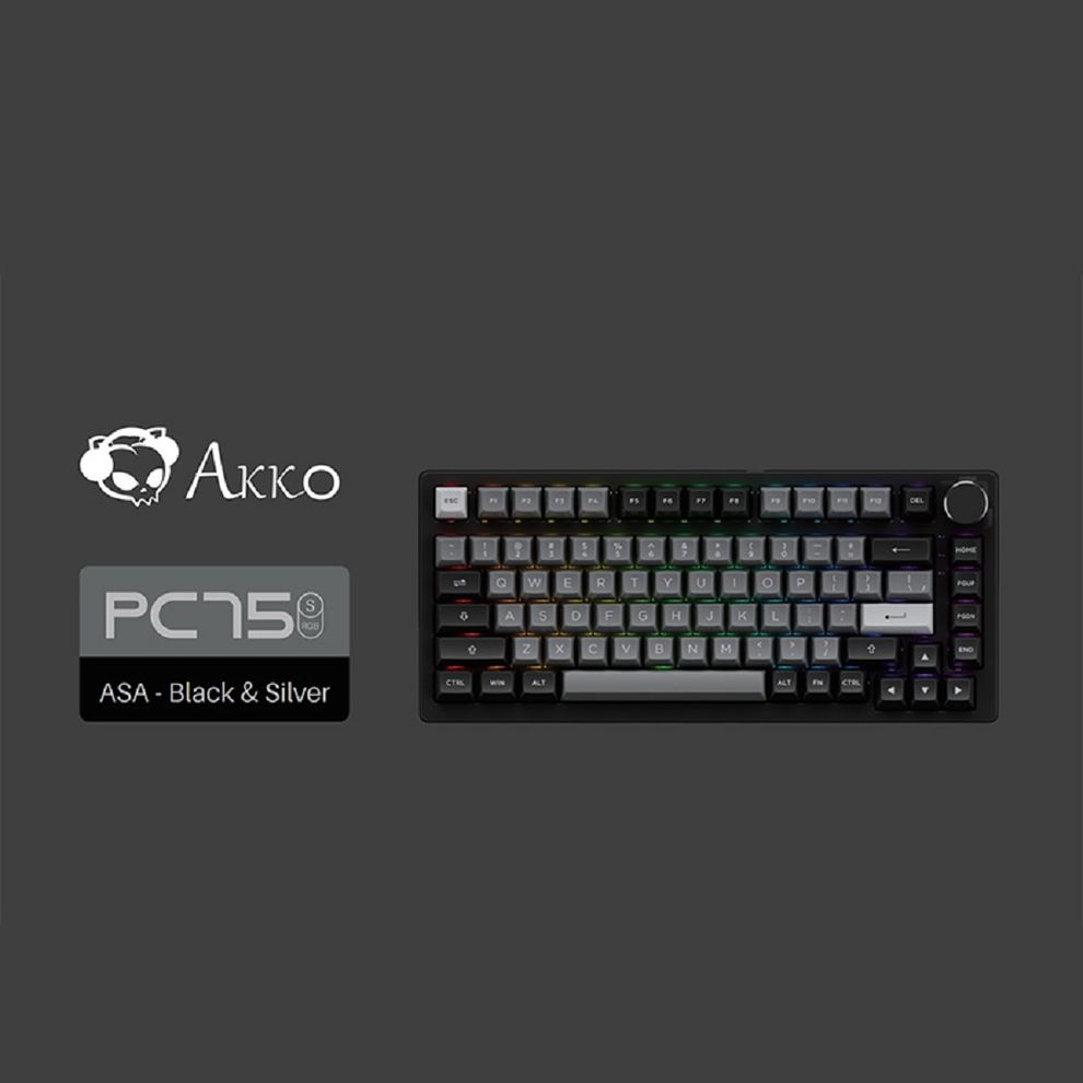 Hình ảnh 7 của Bàn Phím Cơ AKKO PC75B Plus Black & Silver (Black - Mới, Full box, Chính hãng)