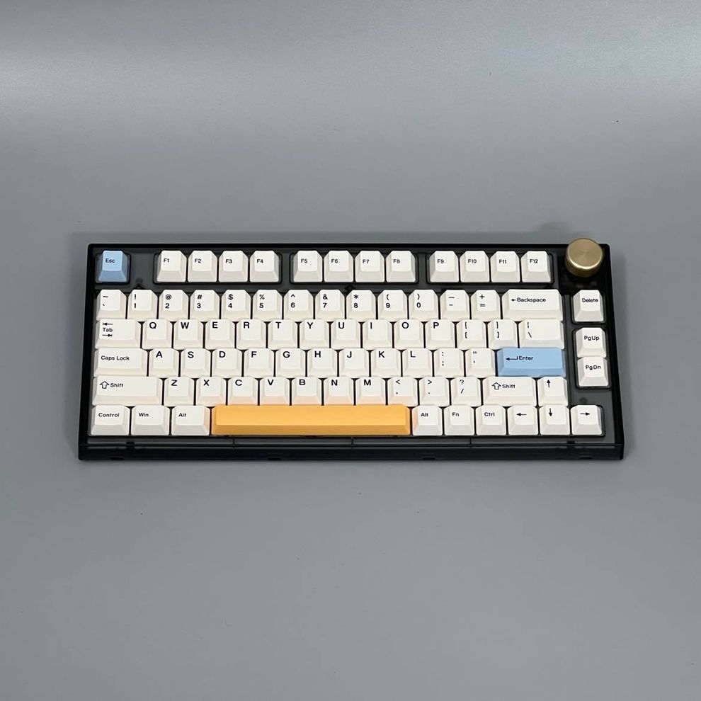 Hình ảnh 2 của Bàn phím cơ keydous NJ80 AP - Case White (Jelly Black - Mới, Full box, Nhập khẩu)