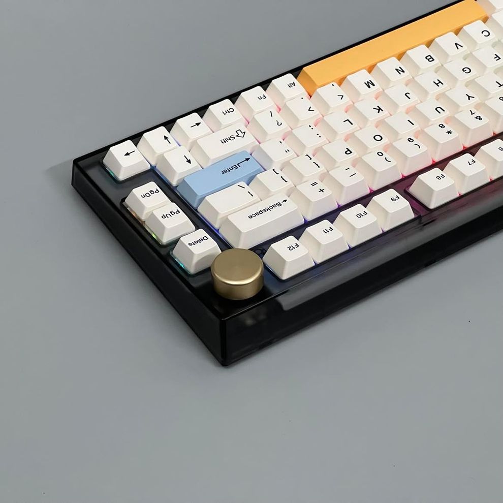 Hình ảnh 5 của Bàn phím cơ keydous NJ80 AP - Case White (Jelly Black - Mới, Full box, Nhập khẩu)