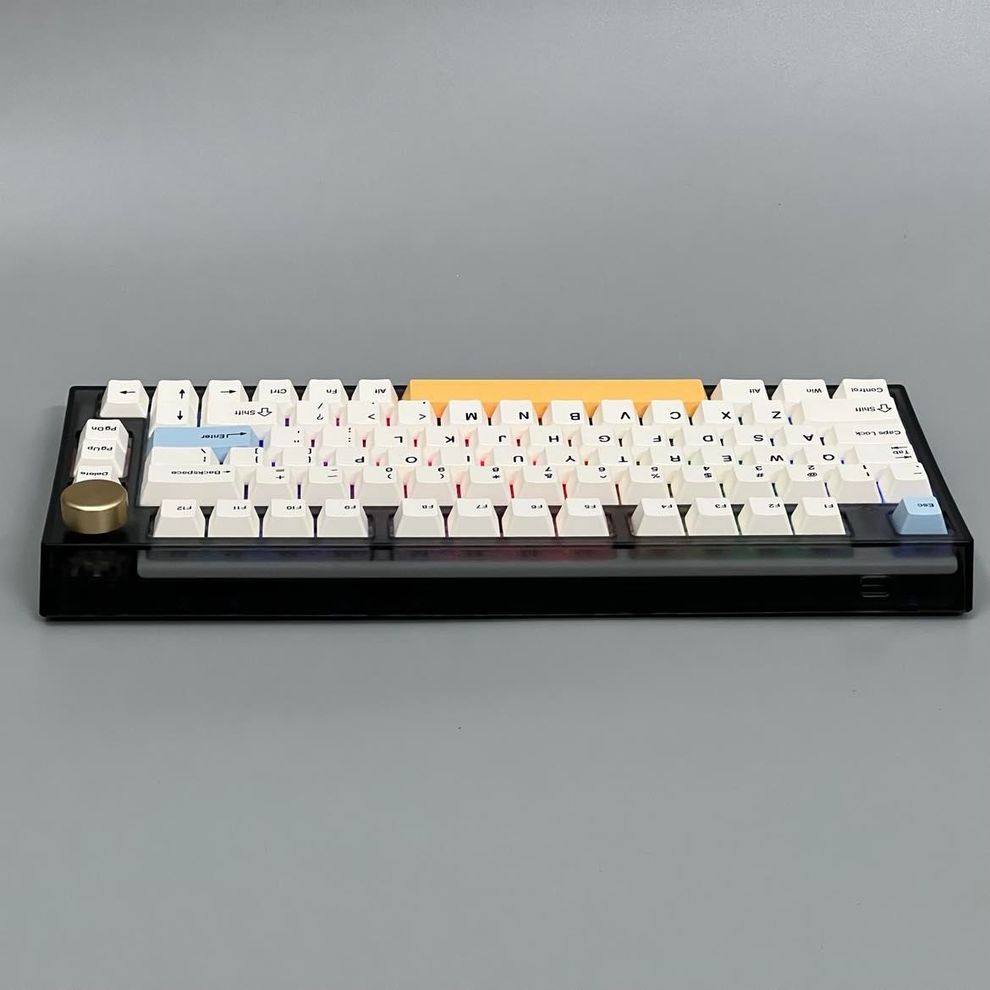 Hình ảnh 8 của Bàn phím cơ keydous NJ80 AP - Case White (Jelly Black - Mới, Full box, Nhập khẩu)