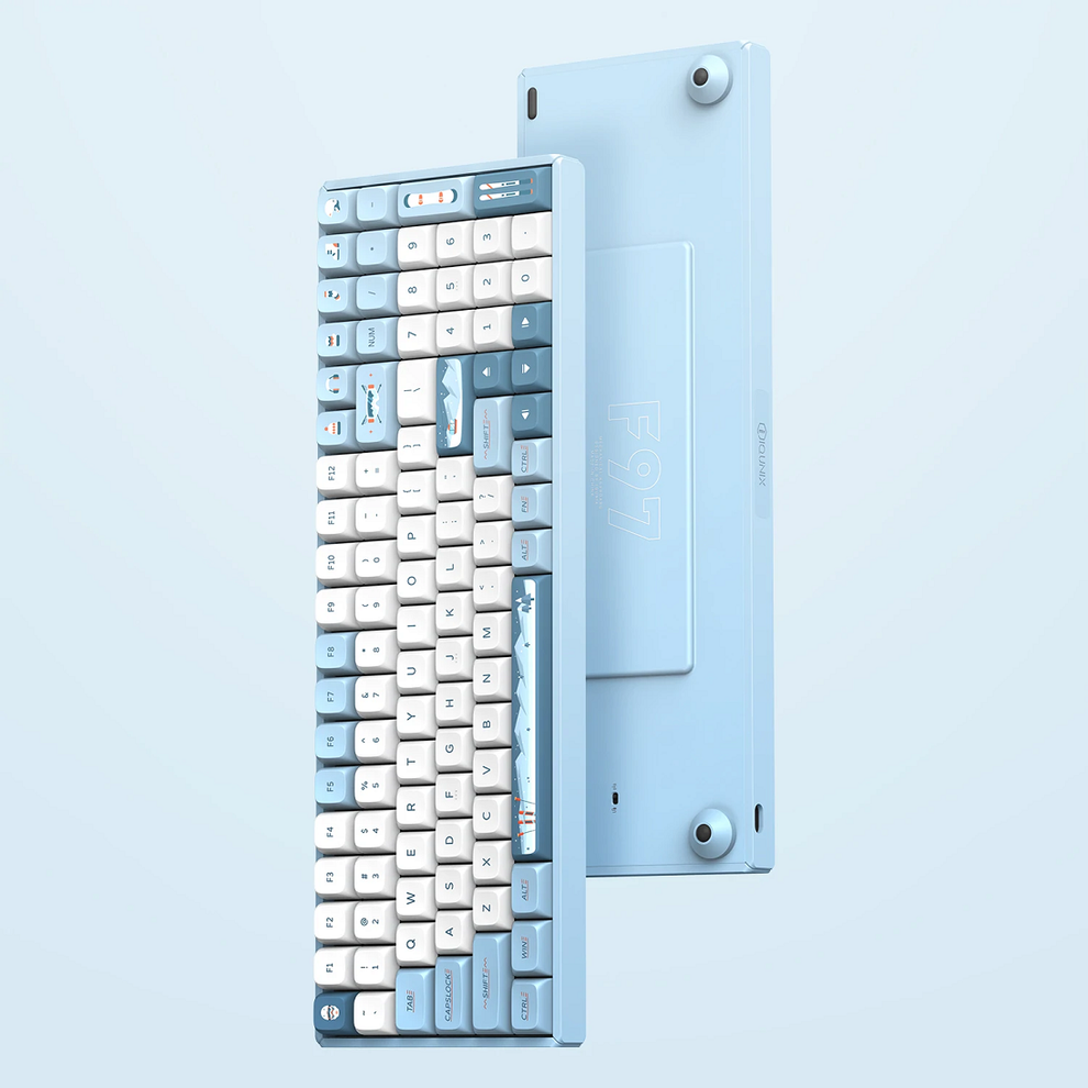 Hình ảnh 3 của Bàn Phím Cơ IQUNIX F97 Wintertide Wireless (Led RGB - Cherry MX Brown Switch - Water Blue - Mới, Full box, Chính hãng)