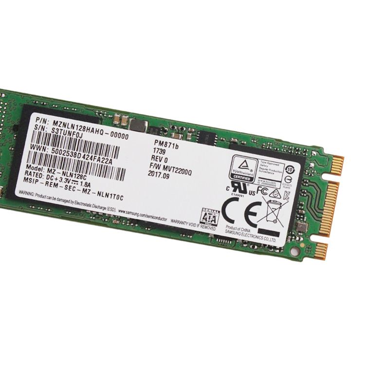 Hình ảnh 2 của SSD Samsung 128GB Sata M2 2280 (Green - Used, Nhập khẩu)