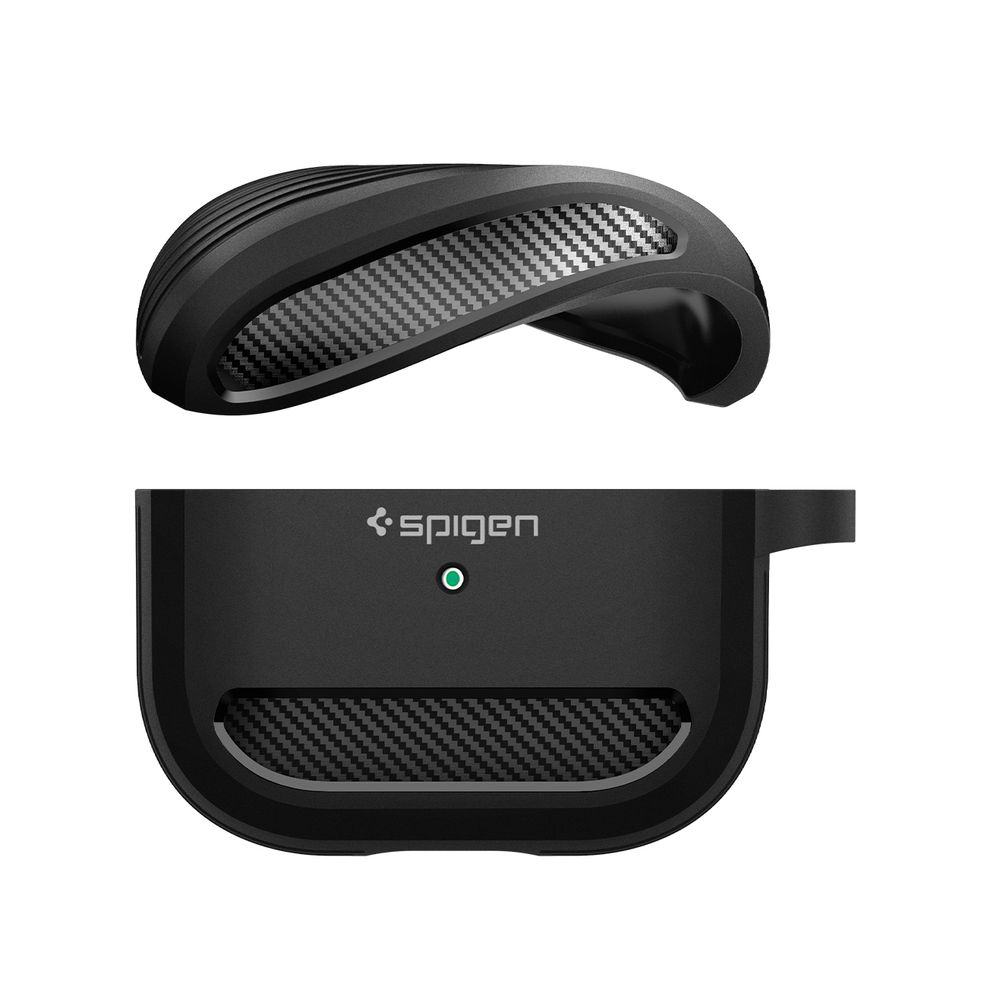 Hình ảnh 2 của Hộp đựng tai nghe AirPods 3 Spigen Rugged Armor (Matte Black - Mới, Full box, Chính hãng)