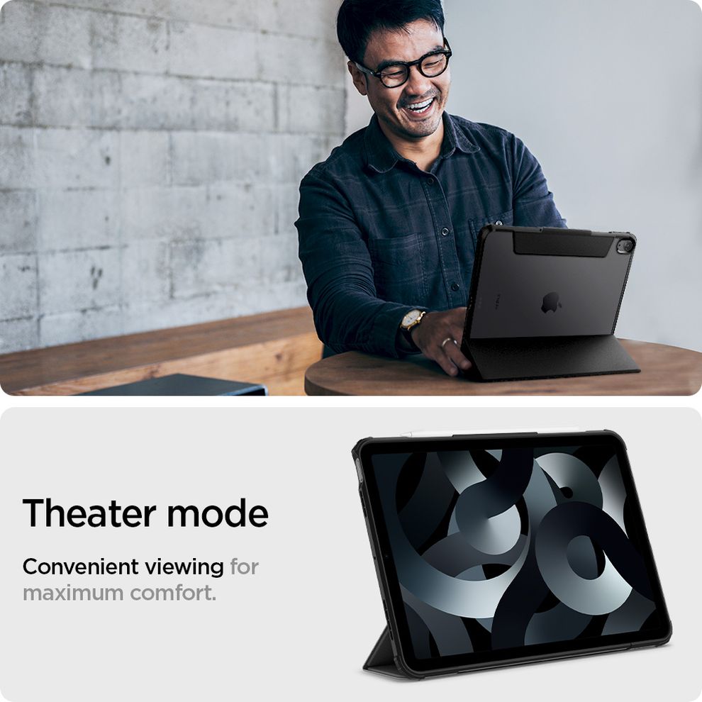 Hình ảnh 3 của Ốp lưng iPad Air 10.9" Spigen Ultra Hybrid Pro (Đen - Mới, Full box, Chính hãng)