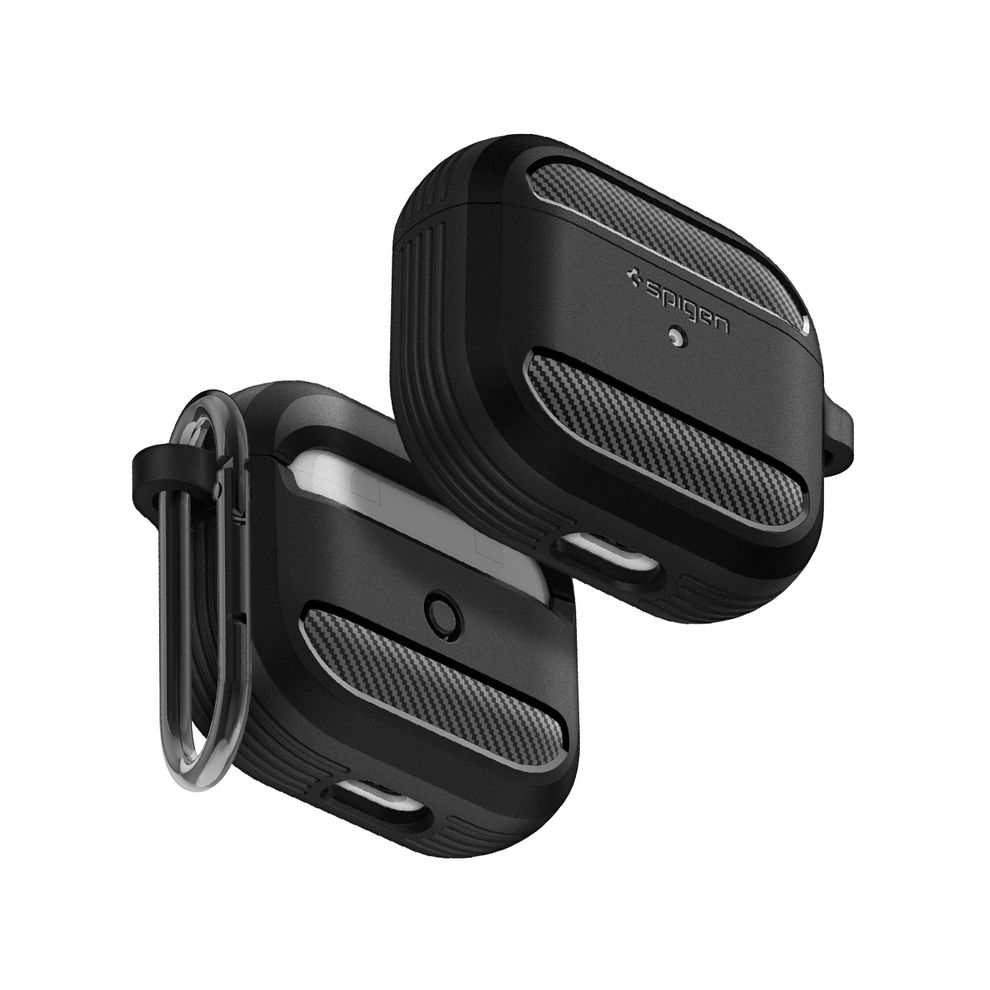 Hình ảnh 4 của Hộp đựng tai nghe AirPods 3 Spigen Rugged Armor (Matte Black - Mới, Full box, Chính hãng)