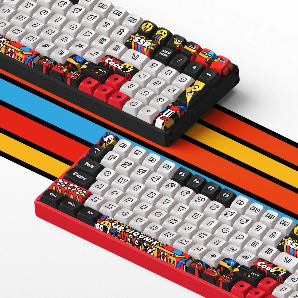 Hình ảnh 2 của Bàn phím cơ IQUNIX F97 KDA Graffiti Diary Wireless (Led RGB - Cherry Silent Red Switch - Đen - Mới, Full box, Chính hãng)