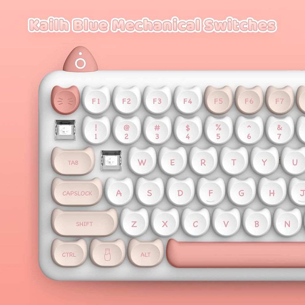 Hình ảnh 3 của Bàn phím cơ IQUNIX M80 Cute Cat Ragdoll (Hồng - Mới, Full box, Chính hãng)