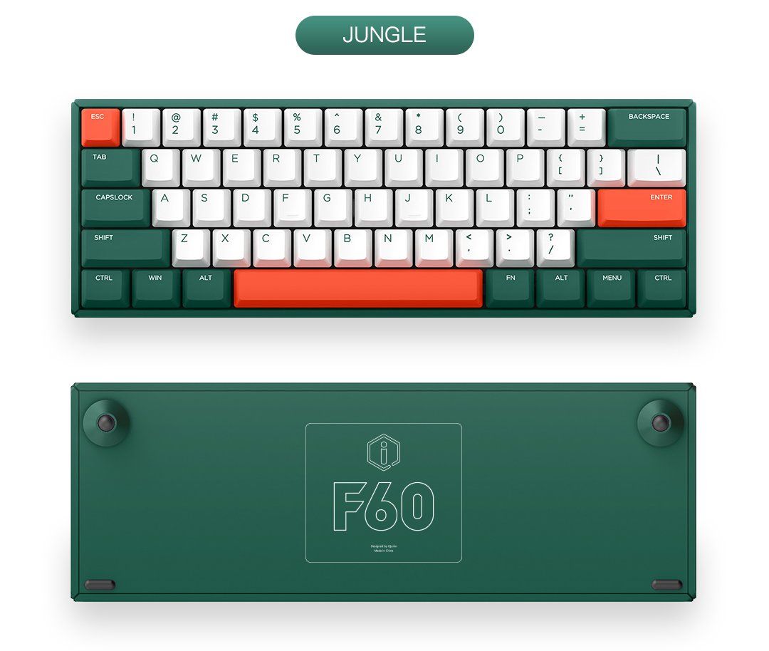 Hình ảnh 2 của Bàn phím cơ IQUNIX F60 Jungle (Xanh lá - Mới, Full box, Chính hãng)