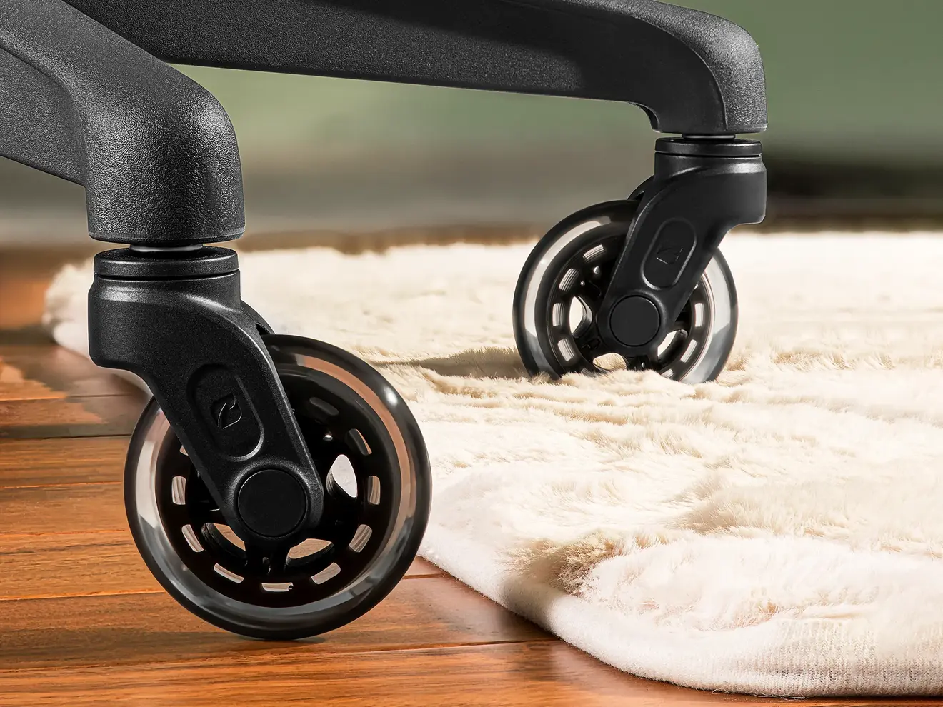 Hình ảnh 3 của Heli - Bánh xe chống xước sàn, êm ái cho Ghế Công thái học (5 cái) (Black - Mới, Full box, Chính hãng) (WheelHeli01)