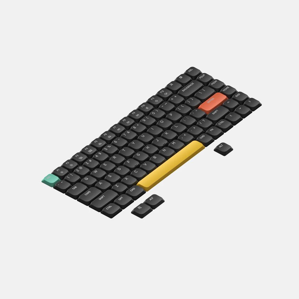Hình ảnh 1 của Keycap Nuphy Low Profile - nSA Shine-through PC (For Air75 & Air96 - Black - Mới, Full box, Nhập khẩu)