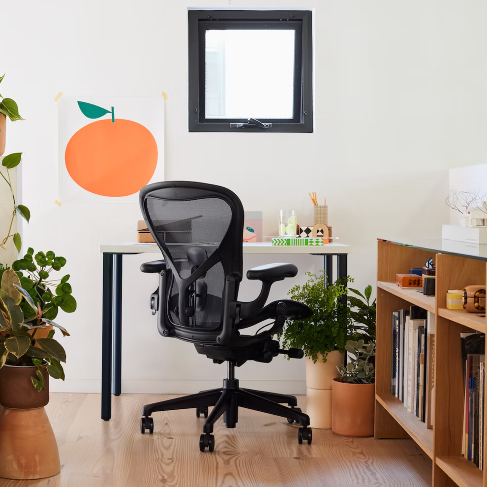 Hình ảnh 5 của Ghế Công Thái Học Herman Miller Aeron (Size B - Chân nhựa - Graphite - Mới, Full box, Nhập khẩu)