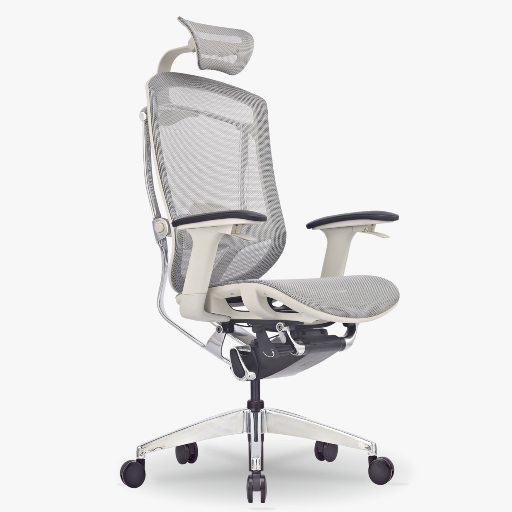 Hình ảnh 1 của Ghế Công Thái Học GT Chair Marrit X (Khung Trắng - Lưới Xám - White - Grey - Mới, Full box, Nhập khẩu)
