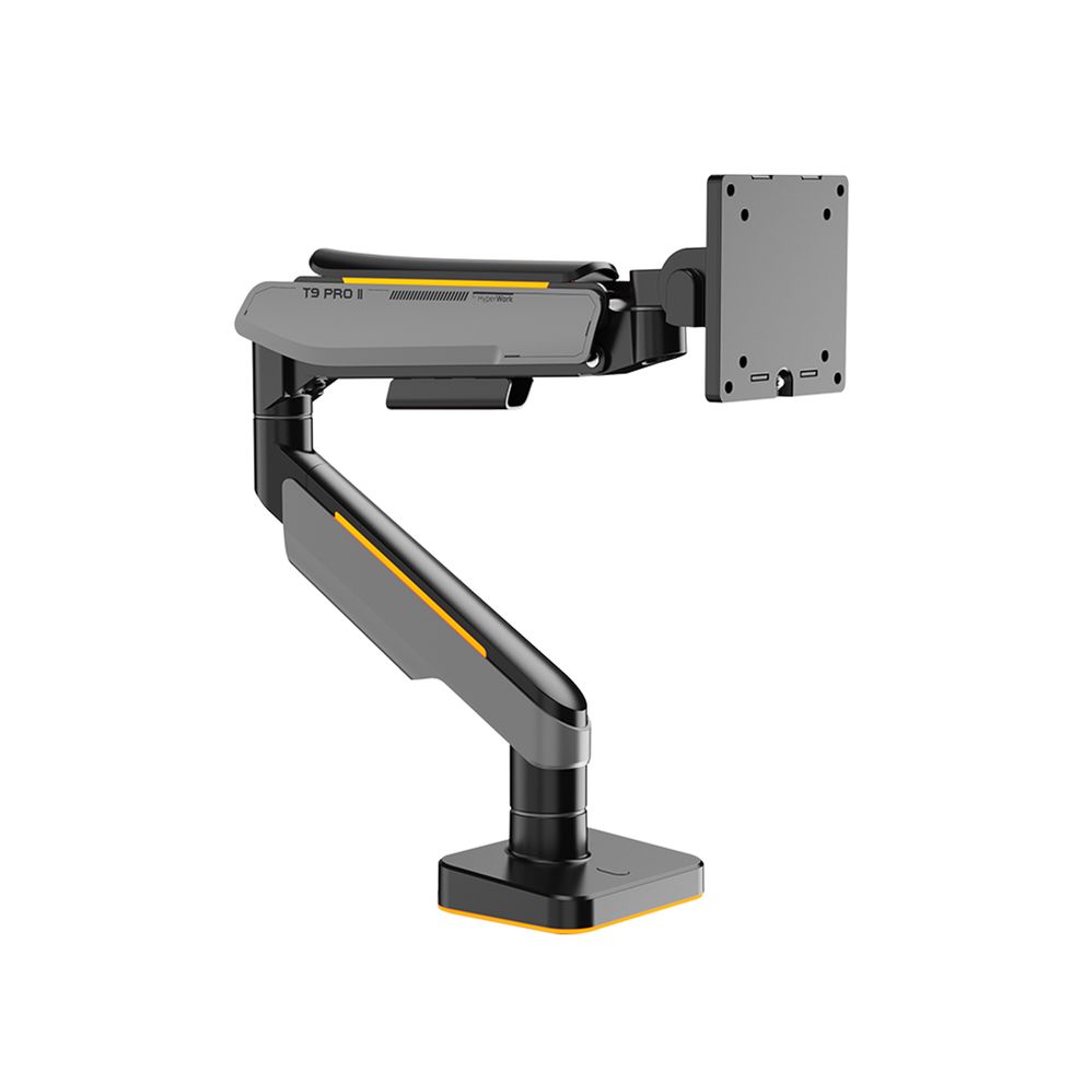 Hình ảnh 3 của Arm màn hình Human Motion T9 Pro II Series (Arm đơn -Led RGB - Gray - Mới, Full box, Chính hãng)