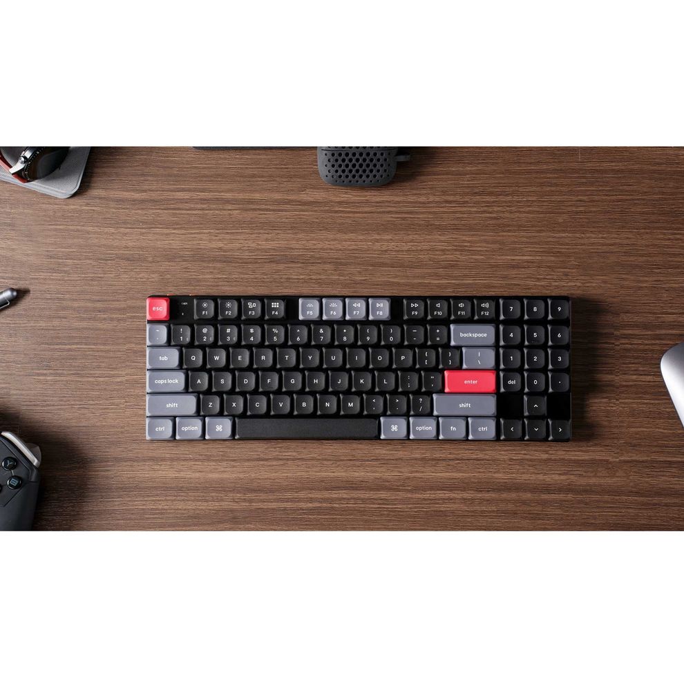Hình ảnh 3 của Bàn phím cơ Keychron K13 Pro QMK/VIA (Led Đơn - Low Profile Gateron Red Switch - Off Black - Mới, Full box, Nhập khẩu)