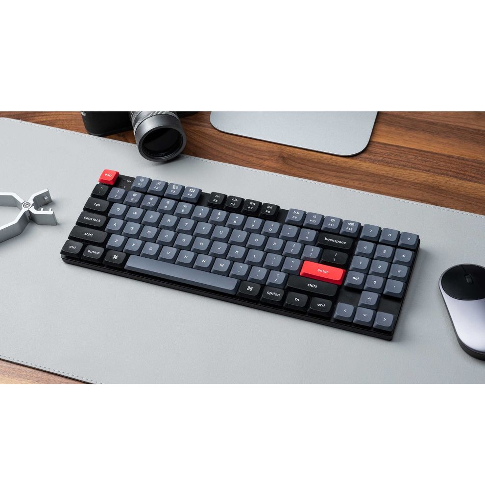 Hình ảnh 4 của Bàn phím cơ Keychron K13 Pro QMK/VIA (Led Đơn - Low Profile Gateron Red Switch - Off Black - Mới, Full box, Nhập khẩu)