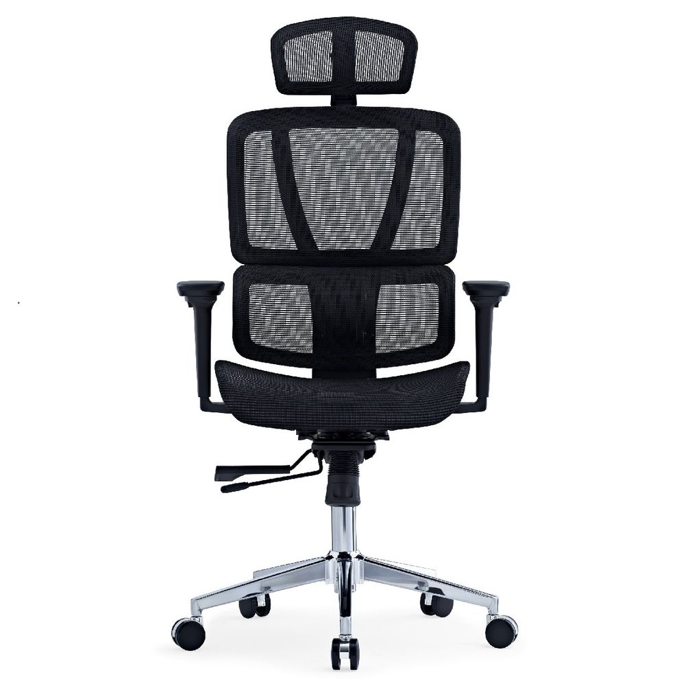 Hình ảnh 1 của Ghế Công Thái Học SMA Lumbar (Lưng Lưới - Mâm Lưới - Black - Mới, Full box, Chính hãng)