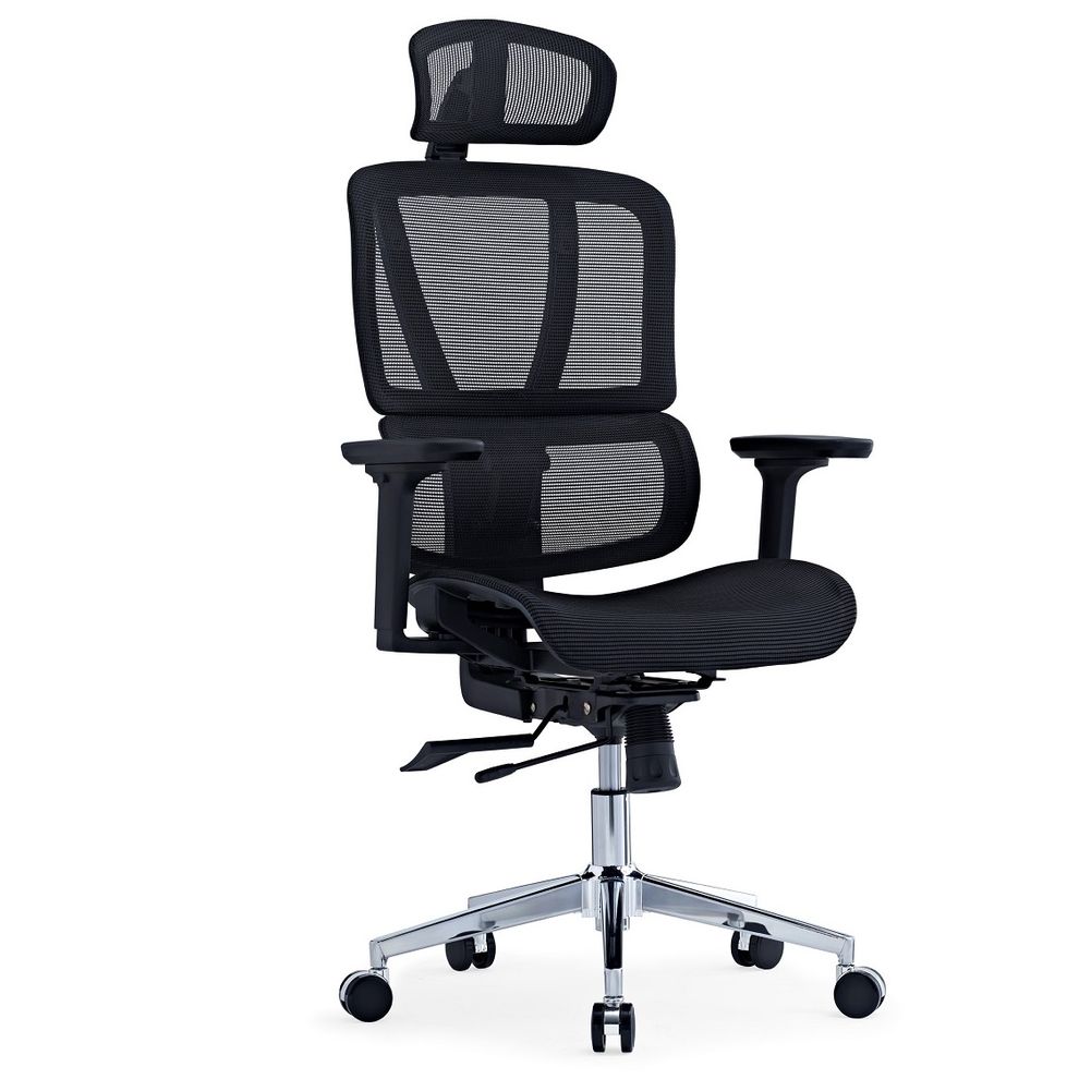 Hình ảnh 2 của Ghế Công Thái Học SMA Lumbar (Lưng Lưới - Mâm Lưới - Black - Mới, Full box, Chính hãng)