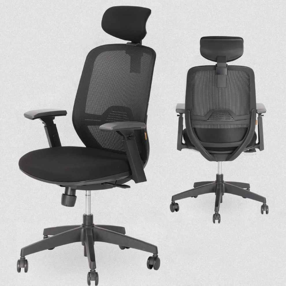 Hình ảnh 3 của Ghế văn phòng CTH Ergo T21 Pro (Khung Đen - Lưới Đen - Black - Mới, Full box, Chính hãng)