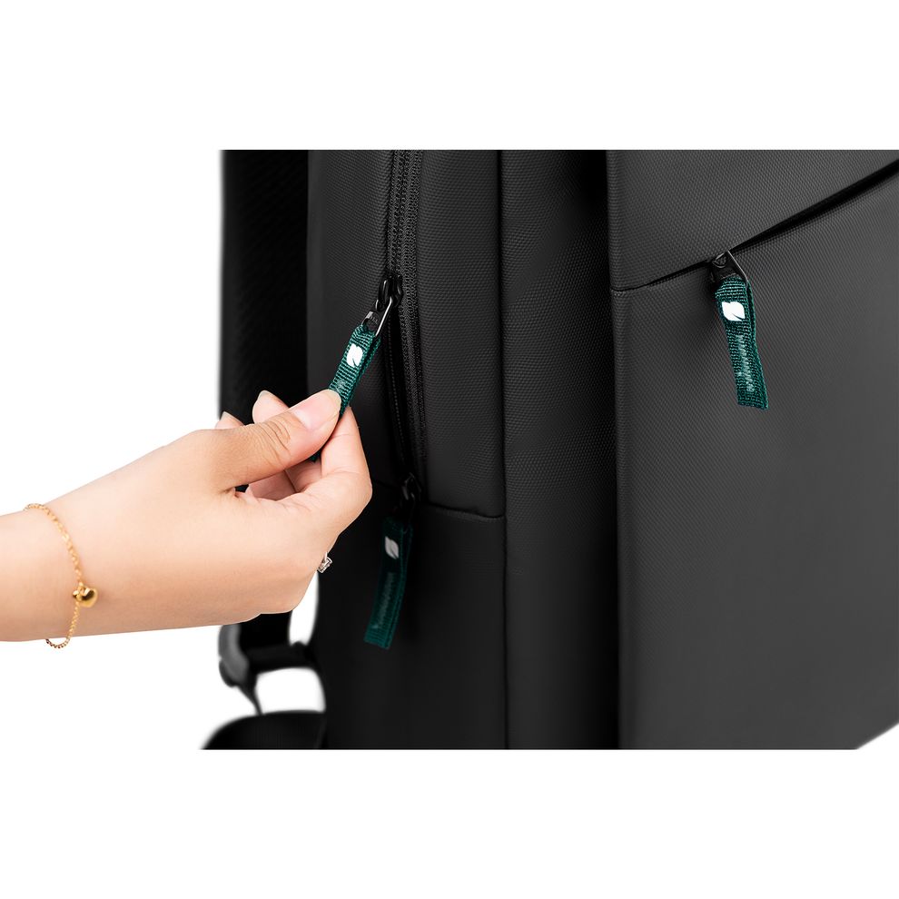 Hình ảnh 7 của Balo Cao Cấp Element - By NiceDesign (Zipper Dark Green - Black - Mới, Full box, Chính hãng) (NDBP23ELEM04)