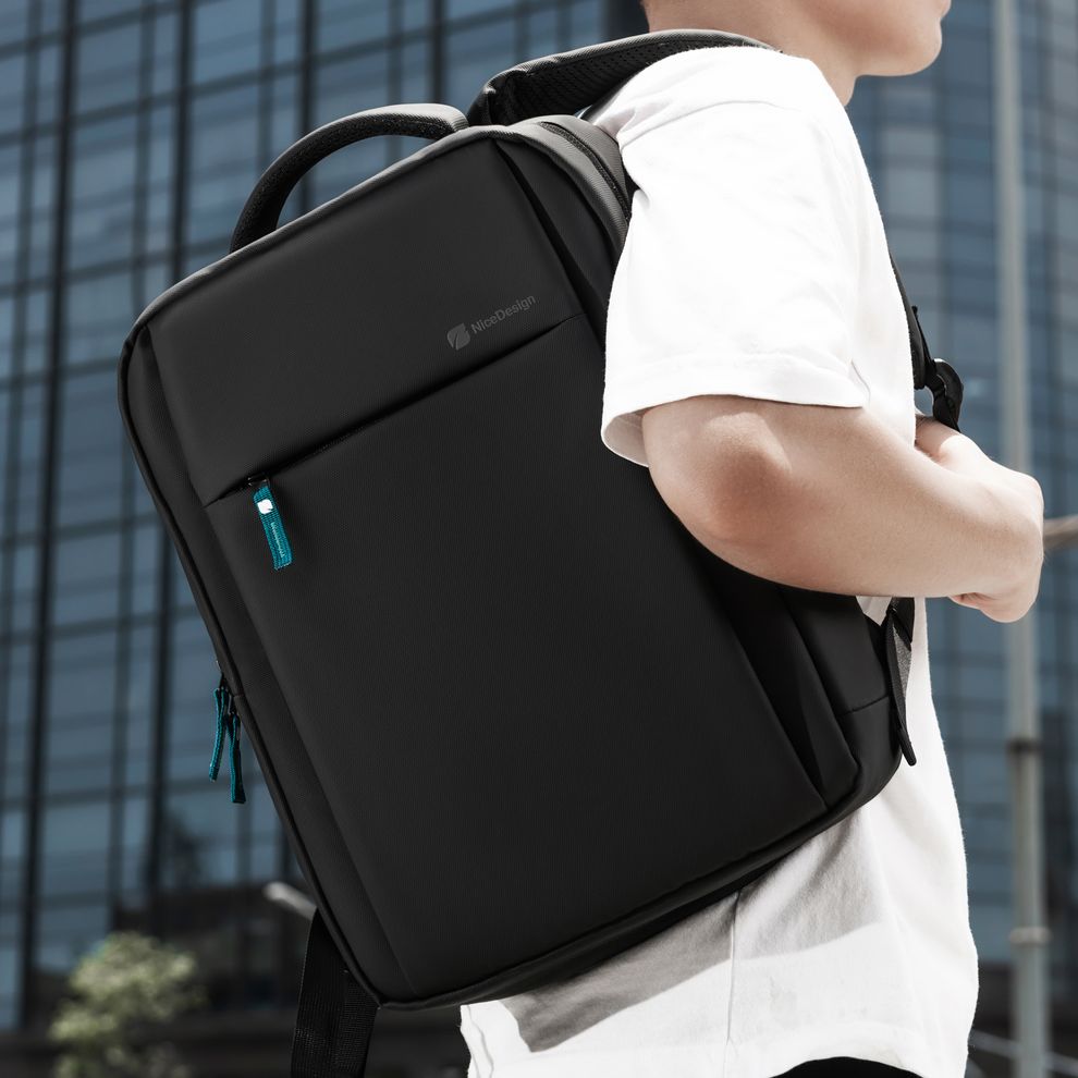 Hình ảnh 10 của Balo Cao Cấp Element - By NiceDesign (Zipper Light Green - Black - Mới, Full box, Chính hãng) (NDBP23ELEM03)