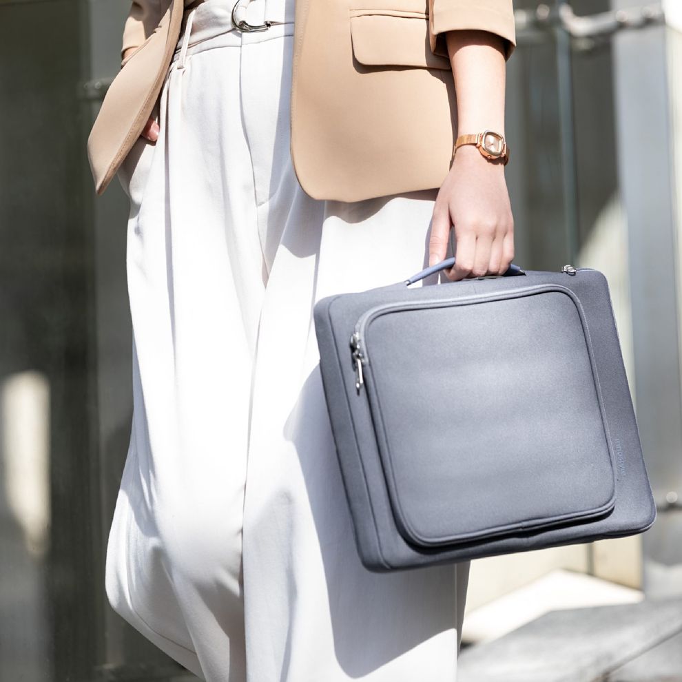 Hình ảnh 5 của Túi xách chống sốc Laptop Innostyle OmniProtect Carry - S114 (Phù hợp 13-14 inch - Mineral Gray - Mới, Full box, Chính hãng)