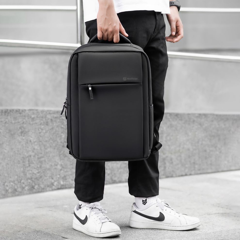 Hình ảnh 9 của Balo Cao Cấp Element - By NiceDesign (Zipper Black - Black - Mới, Full box, Chính hãng) (NDBP23ELEM01)