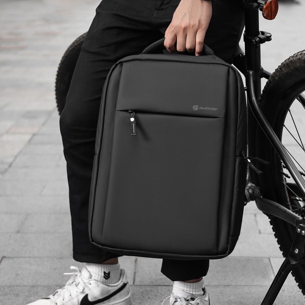 Hình ảnh 10 của Balo Cao Cấp Element - By NiceDesign (Zipper Black - Black - Mới, Full box, Chính hãng) (NDBP23ELEM01)